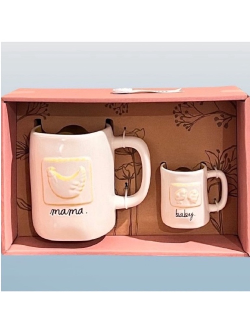 🆕- Rae Dunn- Mama (Bird) & Baby (Chick) Mug Set